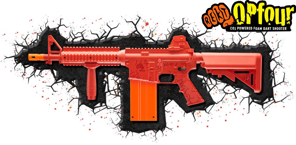 Pack complet Pistolet type NERF Rekt opsix Rouge + 6 fléchettes Promo -  Jouets (8459649)